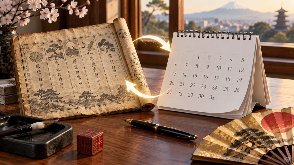 Tabla rápida de las eras modernas de Japón