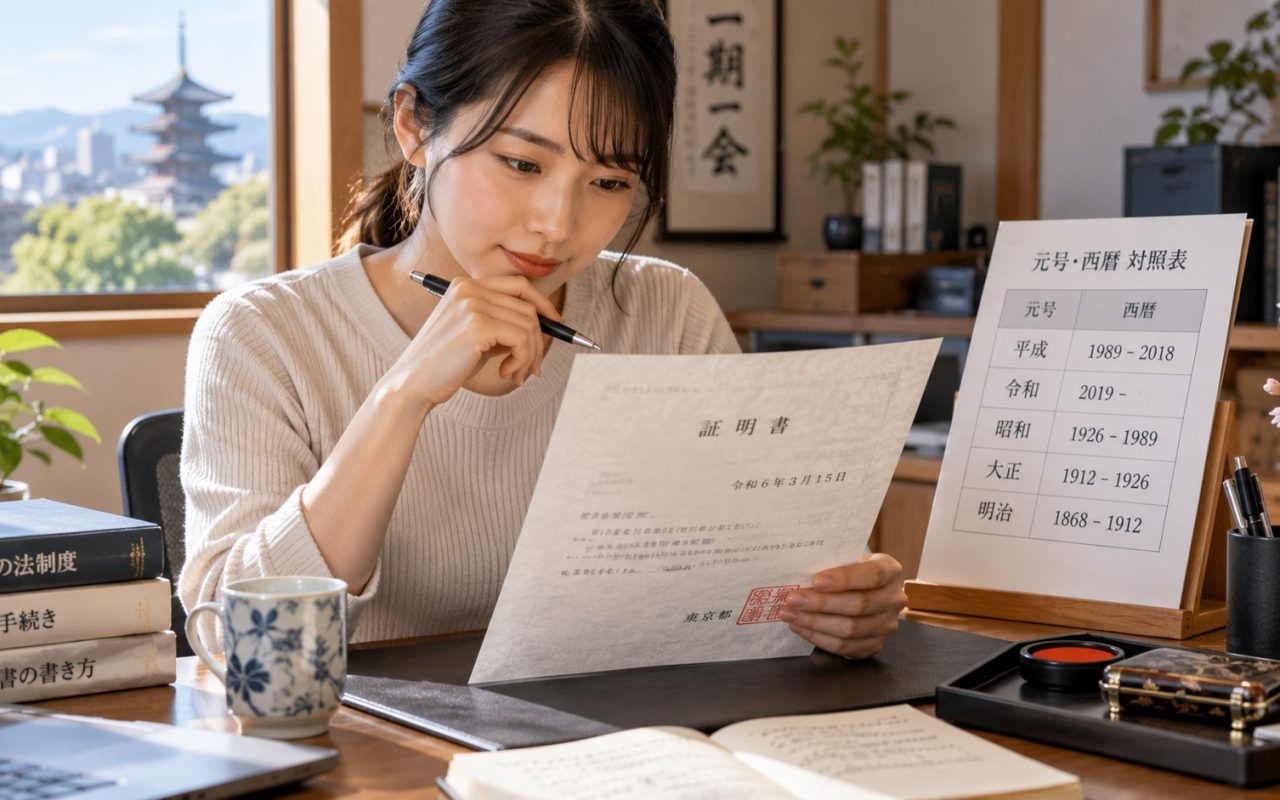 Cómo leer una fecha japonesa en un documento oficial