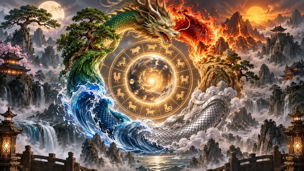 Los cinco elementos son madera, fuego, tierra, metal y agua