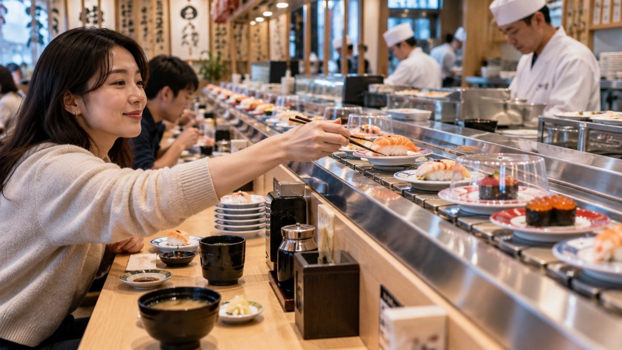 Kaiten-zushi: cómo funciona el sushi de cinta