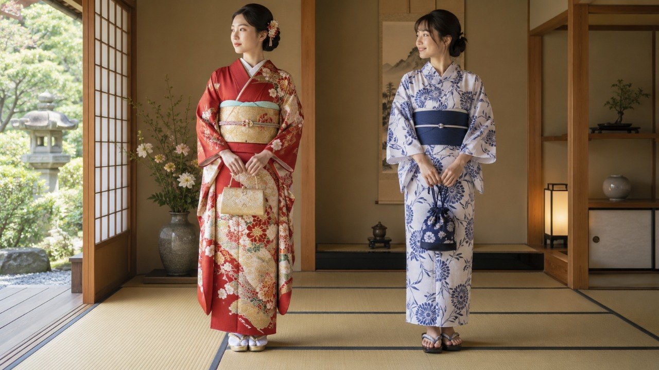El kimono y la yukata: diferencias y cuándo se llevan
