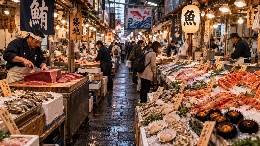 Por qué merece la pena ir a un mercado japonés por la mañana