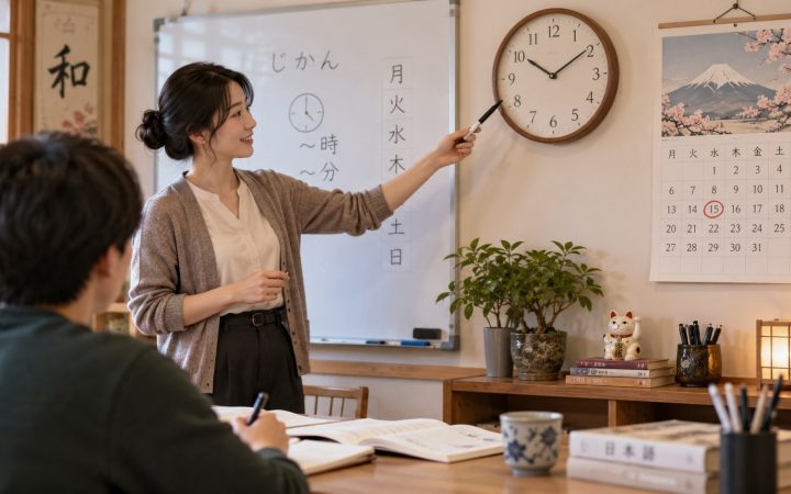 La hora y la fecha en japonés